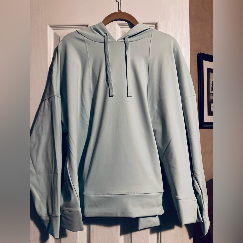 ID Ideology Techy Drawstring-Hood Hoodie in Mint Wash, Plus Size 2XNew w/Tag